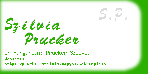 szilvia prucker business card